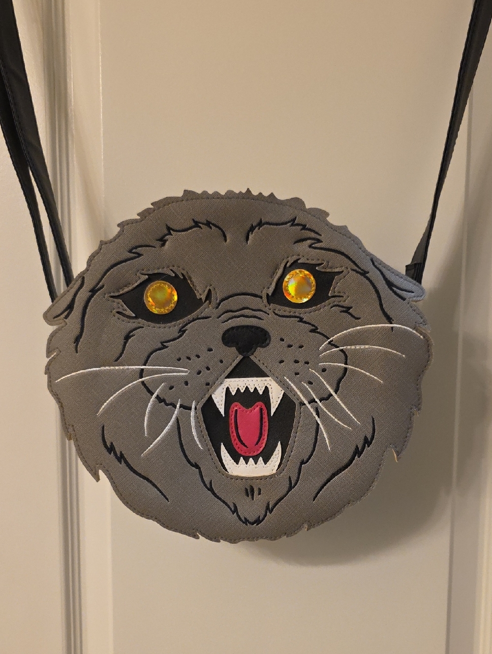 Vixen Pet Sematary Church Cat Crossbody Bag with Yellow Eyes